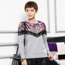 Poncho Top Time-limited Regular Personality Women Sweaters 2016 Winter Autumn Vintage Epaulet Rivet Tassel Pullover O-neck Knit