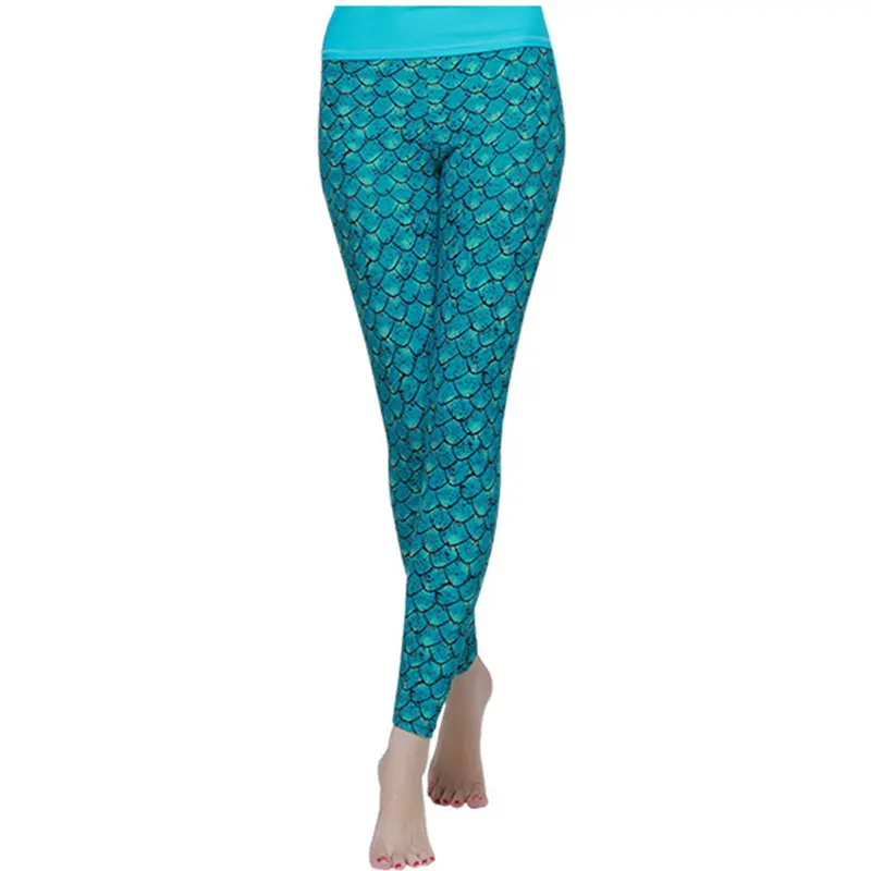 

Sun Protective Women Swim Tights Full Leg yoga Swimwear Fish Leggings for Scuba Swim Mermaid Scales Printed Yoga Snorkeling 2017