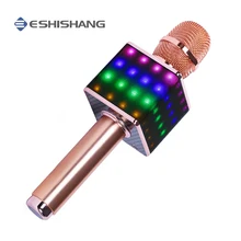 Wireless Portable Karaoke Microphone H8 with LED Light Speaker Bluetooth Machine for Smartphone Perfect Home KTV Karaoke Singing