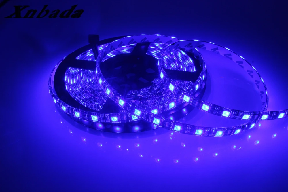 Xnbada 5050 Гибкие светодиодные полосы DC12V, w/ww/R/G/B/Y/RGB 60Led/M ЧЕРНЫЙ печатной платы светодиодные полосы свет IP30/IP65