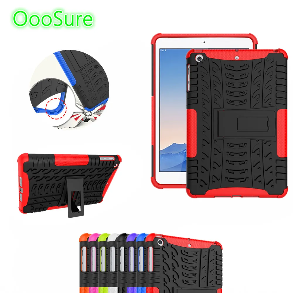 Ooosure Case For iPad Mini 1 2 3 7.9 inch Shockproof Armor Tire Style Hard PC With Silicone Tablets Books Cover Coque Shell | Компьютеры и