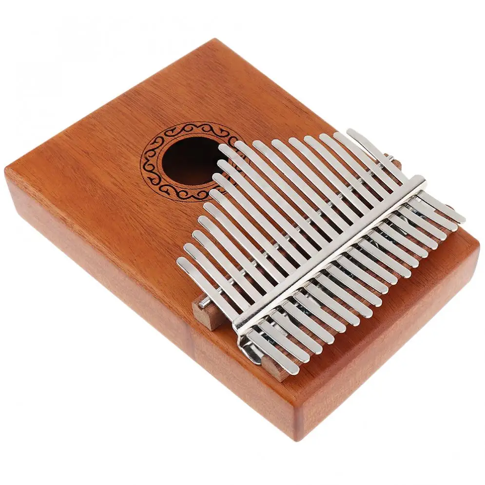 Портативный 17 ключ калимба одноплатный красного дерева игрушечное пианино Mbira мини-клавиатура инструмент, с полной аксессуары