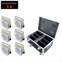 Высокое качество TIPTOP зарядка Roadcase 6 шт. 9x18 Вт 6в1 RGBWA+ УФ батарея беспроводной светодиод Par свет DMX512 светодиодные par-прожекторы