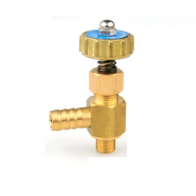 

10mm Hose Barb x M10*1 Male Thread Angle Brass Needle Valve Regulating Valve For Water Oil Air