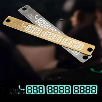 

Youwinme Car Styling Phone Number Luminous Parking Card Temporary Card Plate Vehicle Notification Night Light Sucker Sticker
