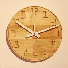 12 inches White Oak Wall Clock Home Decoration Clock