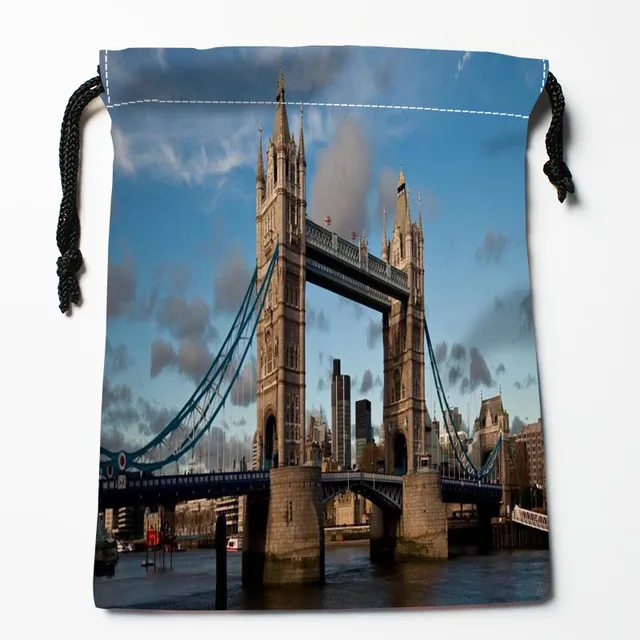 Best London Tower Bridge Drawstring Bags Custom Storage Printed Receive