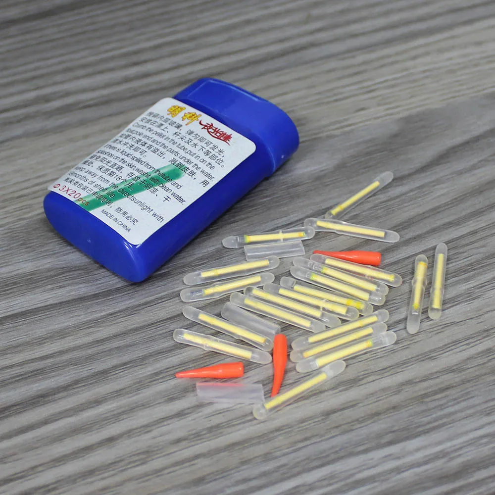 

100pcs/lot 3.0*25mm Fishing Float Fluorescent Lightstick Light Night Float Rod Lights Dark Glow Stick for Fishing Accessories