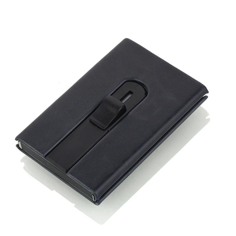 Weduoduo высокое качество кредитный держатель для карт из искусственной кожи алюминиевый кошелек для карт Мужской Бизнес ID держатель для карт всплывающий автоматически