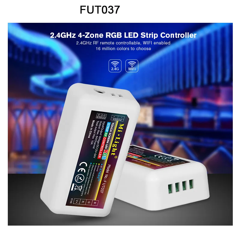 Miboxer2.4G RF Wireless single color dimmer CCT/RGB/RGBW/DMX512/RGB+CCT led strip controller FUT036/FUT037/FUT038/FUT039/FUTD02