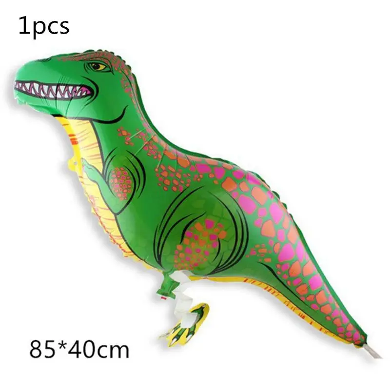 16 шт./компл. с рисунком динозавра из мультфильма для капкейка-Happy День рождения украшения Дети сувениры динозавр вечерние торт флаг детского дня рождения - Цвет: Balloons 1pcs