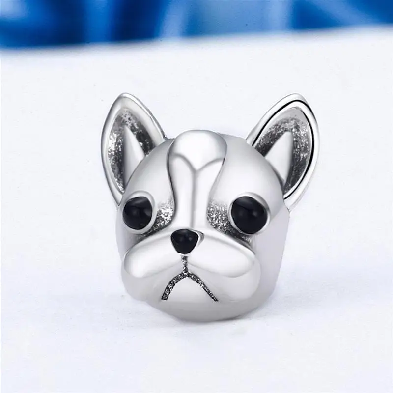 Jiayiqi DIY Браслеты серебряные бусины 925 пробы милая собака оригинальные Подвески подходят для женщин Изготовление ювелирных изделий Роскошные ювелирные изделия подарок