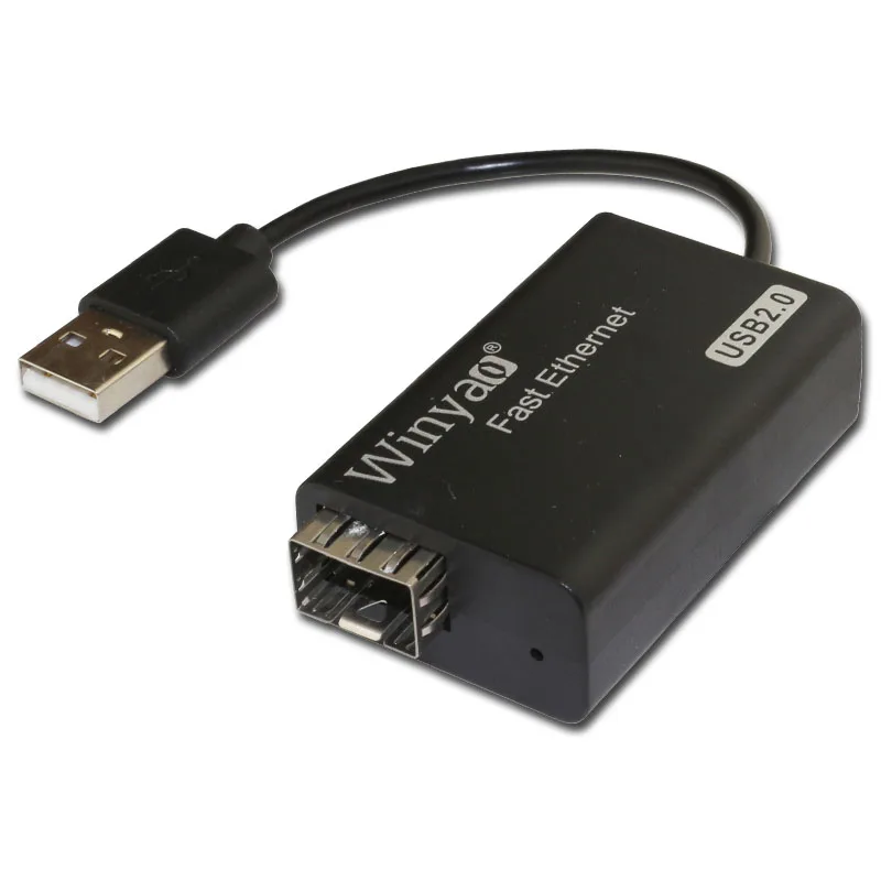 Winyao USB100F USB2.0 к 100FX SFP Настольный волоконный Ethernet сетевой адаптер-AX88772B NIC для ПК MacBook Air ноутбук