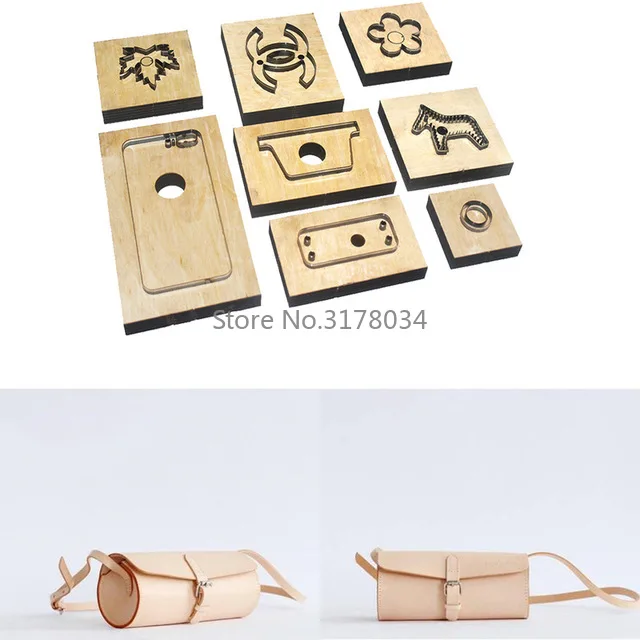 

New Japan Steel Blade Rule Die Cut Steel Punch Shoulder Bag Cutting Mold Wood Dies Cutter for Leather Crafts 240x110x110mm