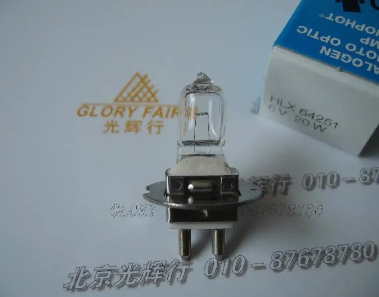 

OSRAM 64251 6V 20W HLX-6 HLX halogen bulb,HLX64251 6V20W NAED 54021 Xenophot lamp,Keeler Zeiss slit lamp microscope