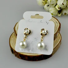 Новая мода 500 шт/партия белые пластиковые ювелирные изделия карта серьги клипсы дисплей упаковочные карты 6x5 см ювелирные изделия серьги карта