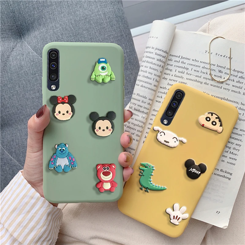 

matte 3D cartoon mickey minnie case for Samsung Galaxy A10 A20 A30 A40 A50 A60 A70 A80 M10 M20 M30 M40 A40S A10E A20E cute funda