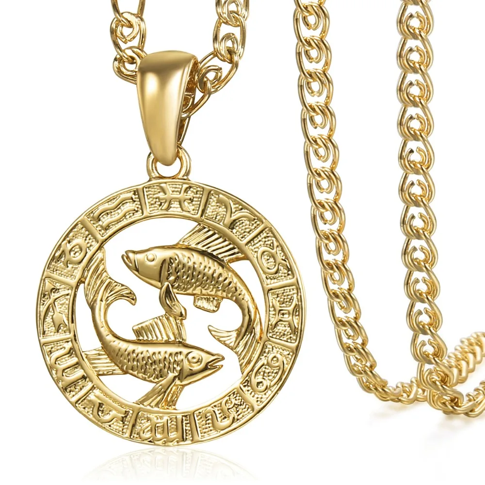 Hot Pisces Zodiac Sign Necklaces 585 
