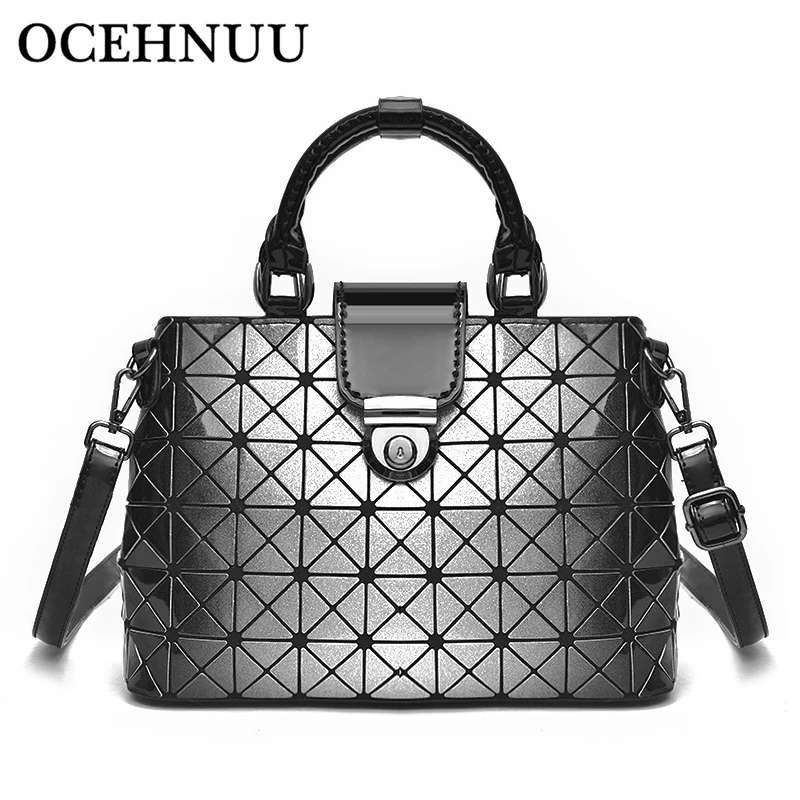 

OCEHNUU Geometry Fashion Luxury Handbags Women Bags Designer Shoulder Bags For Woman Messenger Bags Female Purses Folding 2018