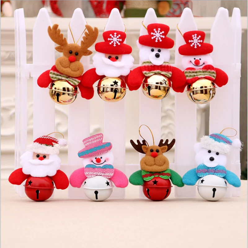 

2pcs/lot Christmas Tree Drop Ornaments Xmas Pendant Hanging doll bells accessories Christmas Decorations For Home 39%off