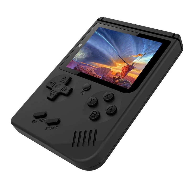 Coolbaby RS-6 Ретро портативная мини портативная игровая консоль 8 бит 3,0 дюймов цветной ЖК-дисплей Детский Цветной игровой плеер Встроенные игры 168 - Цвет: Черный