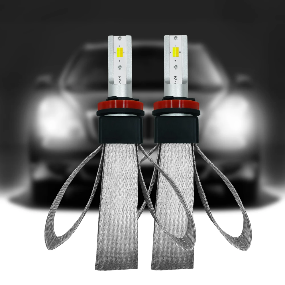 

JGAUT T9 LED Car Headlight 3 Colors Switch Hi Lo Beam Car H8 H9 H11 9600lm 12V CSP Auto Headlamp Fog Light Bulb Running