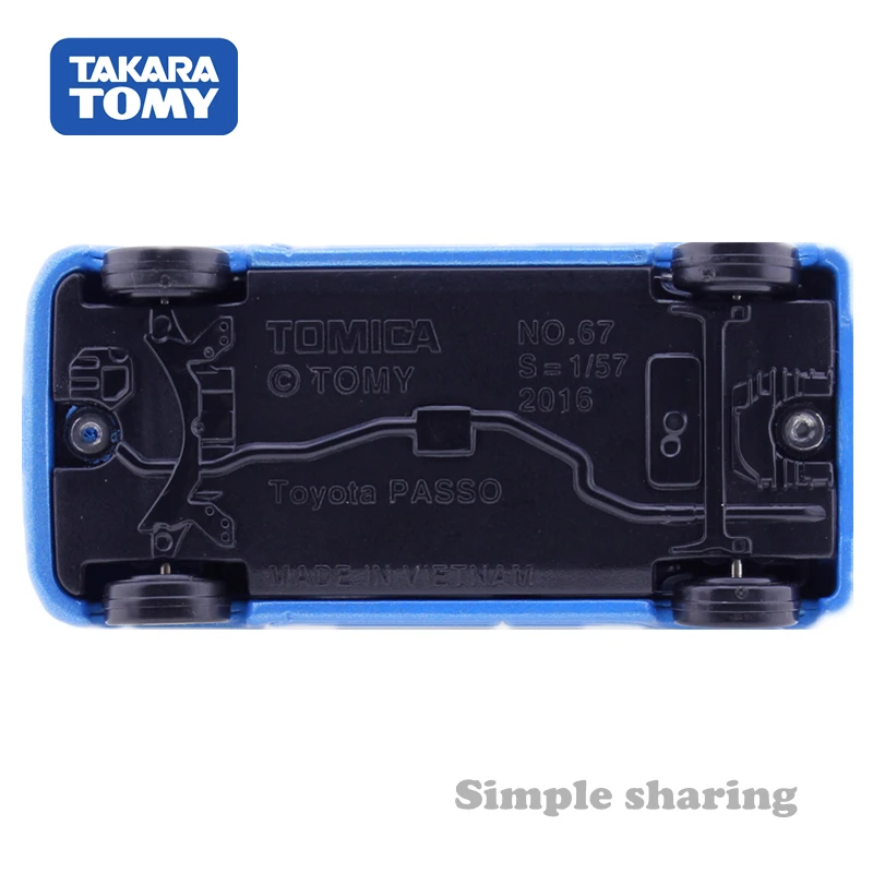 Takara Tomy TOMICA № 67 Toyota PASSO игрушечный автомобиль 1:57 миниатюрный литья под давлением
