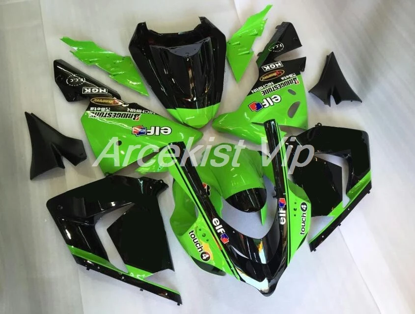 4 подарки ABS обтекатель комплект подходит для kawasaki Ninja ZX10R 2004-2005 04 05 10R обобтекатели на кузов комплект черный зеленый