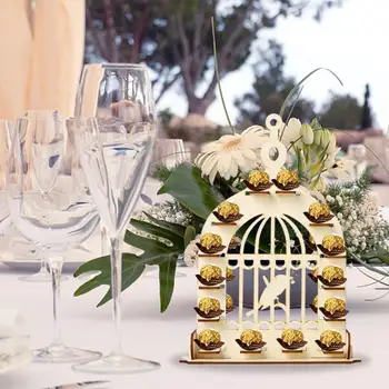 

Wooden Bird Cage Chocolate Display Stand Wedding Party Chocolate Display Stand Home Crafts Decoration DIY Bakeware Cake Kitchen
