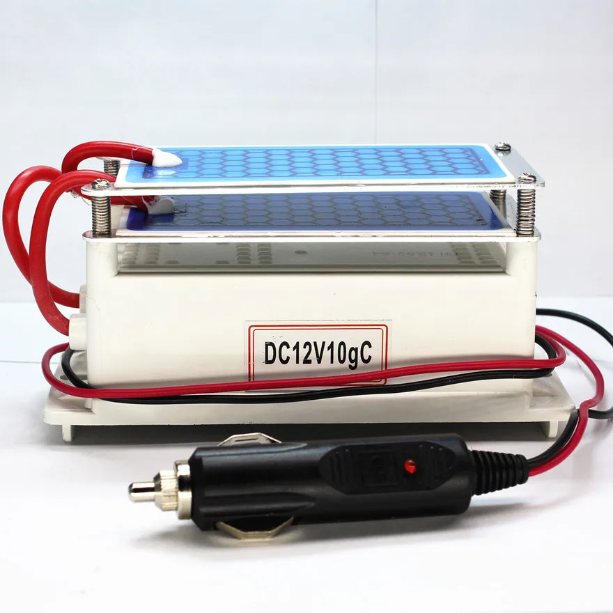 Goedkoop Kevinleo 10G Ozon Generator 12V Auto Lange Laatste Lucht Schoon Draagbare Keramische Plaat Luchtreiniger Luchtsterilisator auto Ozon Ionisator