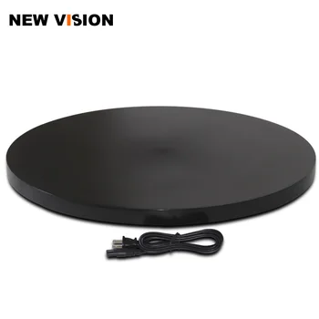 

Black 60cm / 24" 80KG Loading 360 Degree 3D Electric Rotating Shooting table Rotating Display Stand Turntable