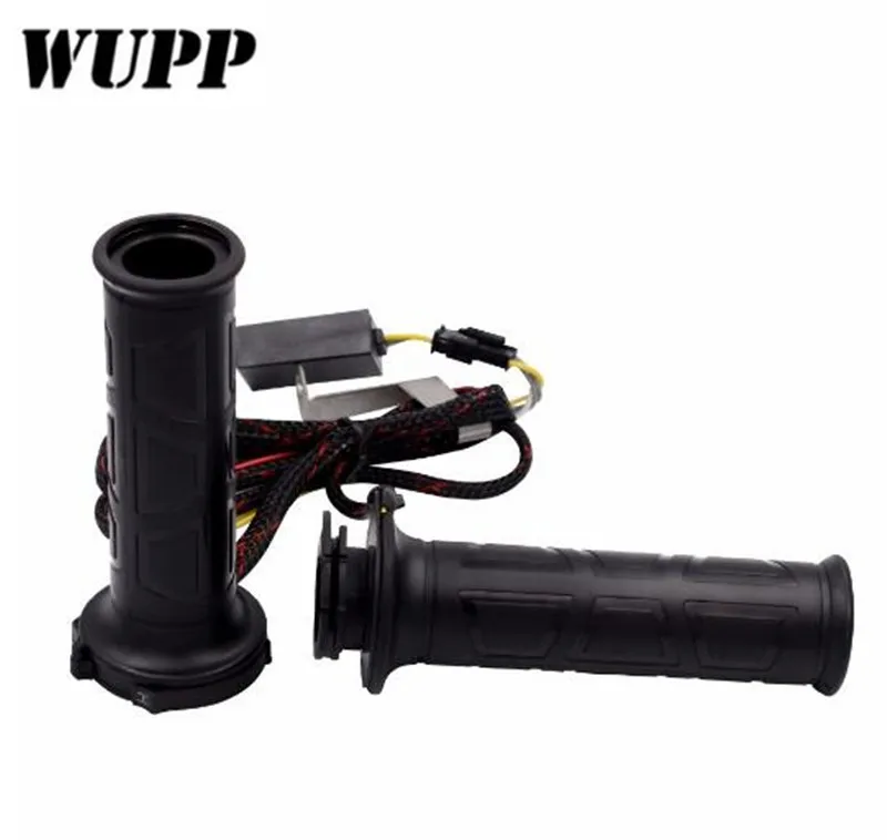 

3in1 Motorcycle Handlebar Electric Hot Motorbike Heating Handle Heated Grips Handle +Voltage +USB Charger