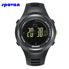 Reloj Hombre SPOVAN цифровые спортивные часы с хронографом мужские водонепроницаемые светодиодный шагомер счетчик калорий термометр военные часы мужские