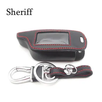 

3 Buttons Leather Car-Styling Key Cover Case For Starline B9 B6 A91 A61 Twage Two Way Car Alarm System keychain