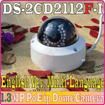 

Multi-Language DS-2CD2112F-I 1.3MP Mini Dome Camera Full HD 960P POE Power Network IP66 Indoor Weather Proof IR IP CCTV Camera