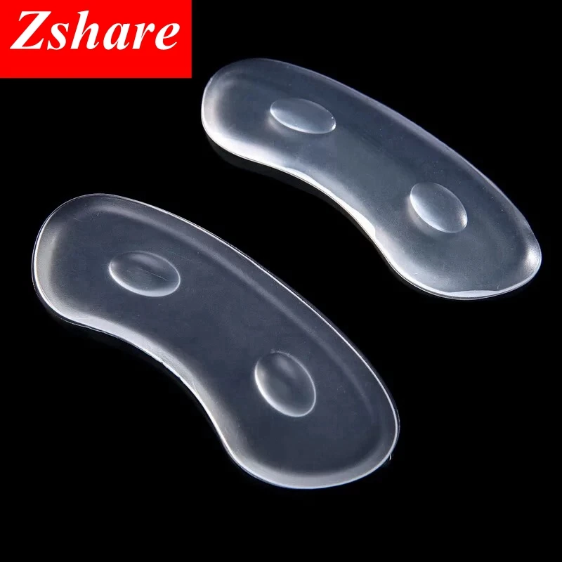 

1 Pair High Quality Silicone Transparent Heel Pad High-heels heel insole women's Heel Protection Pad HT-5