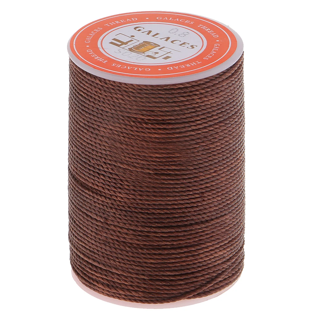 5 Rolls 55M 0.8mm Durable Round Waxed Thread Wax String Leather Sewing Stitching Jewelry Craft
