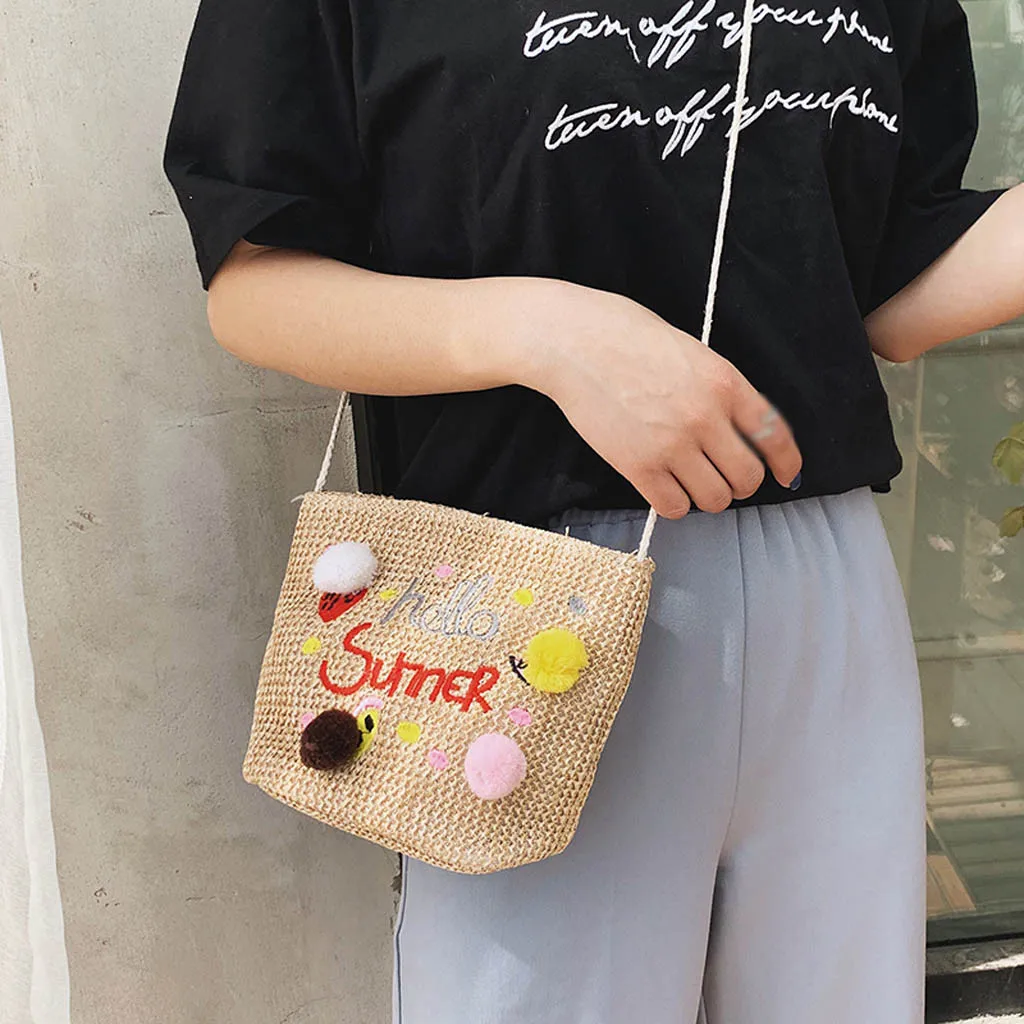 

OCARDIAN Handbags Women Bag-2019 Fashion Beach Bags Rattan Linen Crossbody Solid Color Shoulder Wild Casual Bag Dropship A2