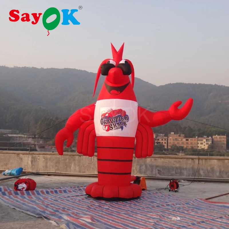 Sayok Giant Inflatable Lobster 10ft/3m High Logo Customized Crawfish
