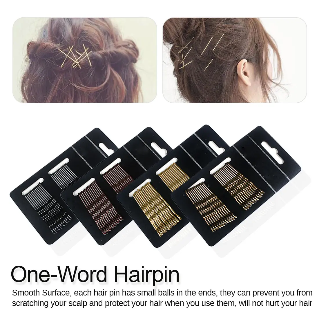 24 Pcs Metal Waved Hair Clips Salon Pins Grips Hairpins Barrette