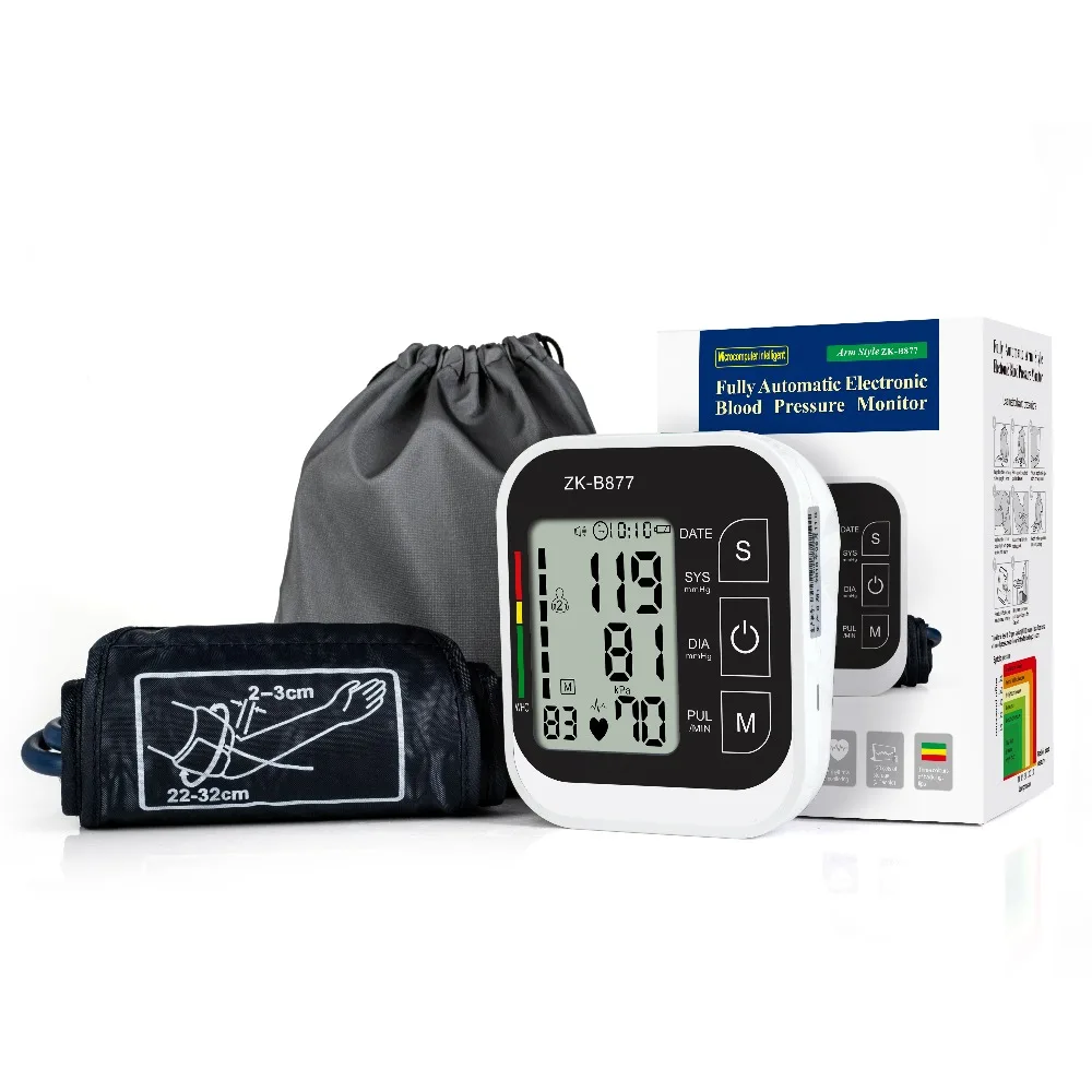 

Automatic Digital Upper Arm Blood Pressure Monitor Heart Beat Rate Pulse Meter Tonometer Sphygmomanometers pulsometer