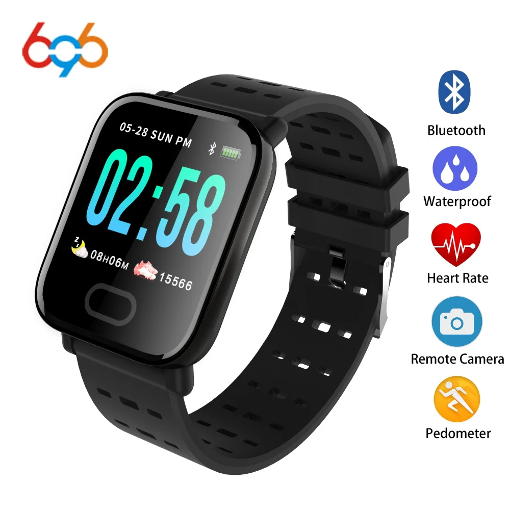696 LJL08 Smart Watch Heart Rate Monitor Sport Fitness Tracker Blood Pressure Call Reminder Men Smart Bracelet for iOS & Android