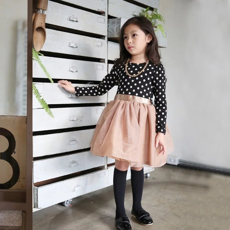 

Children Casual School Dress Spring Autumn Long Sleeves Kids Girl Party Wear Clothing Girl Clothes for Girls Tutu Dress