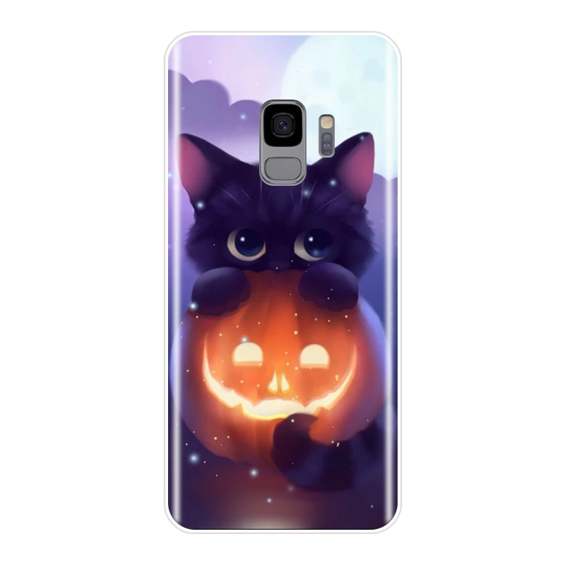 Милый силиконовый чехол для телефона с котом для samsung Galaxy Note 4 5 8 9, мягкая задняя крышка для samsung Galaxy S5 S6 S7 Edge S8 S9 Plus, чехол - Цвет: No.4