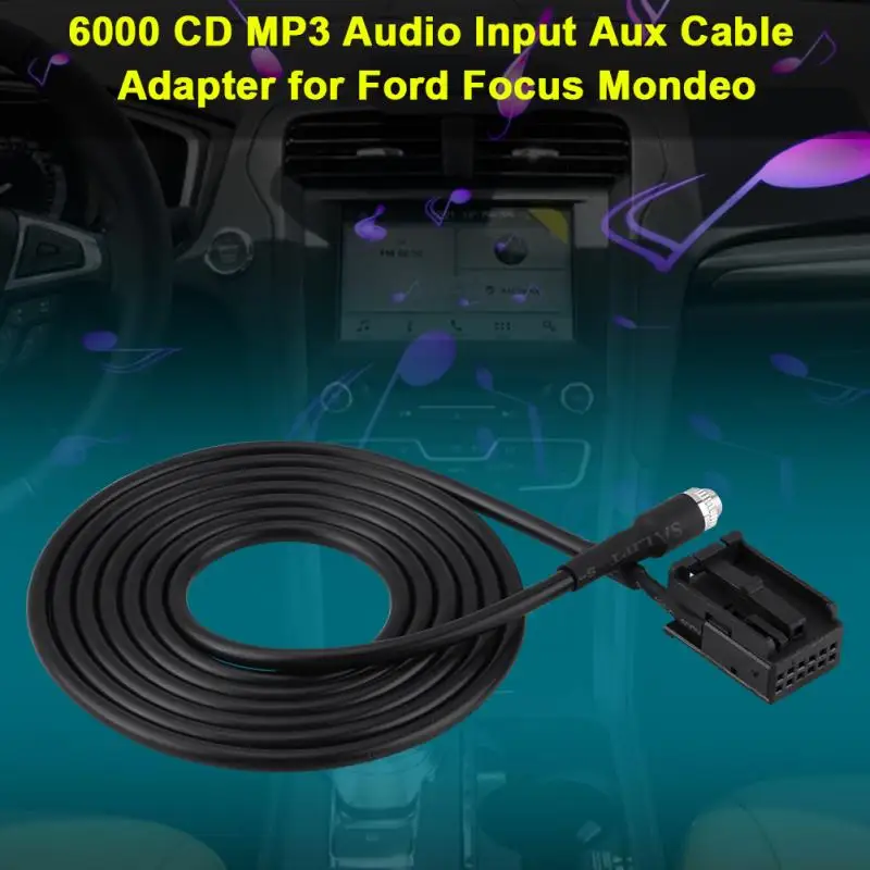 Aux кабель адаптер передачи данных линия 6000 CD MP3 Аудио вход для Ford Focus Mondeo с кнопками