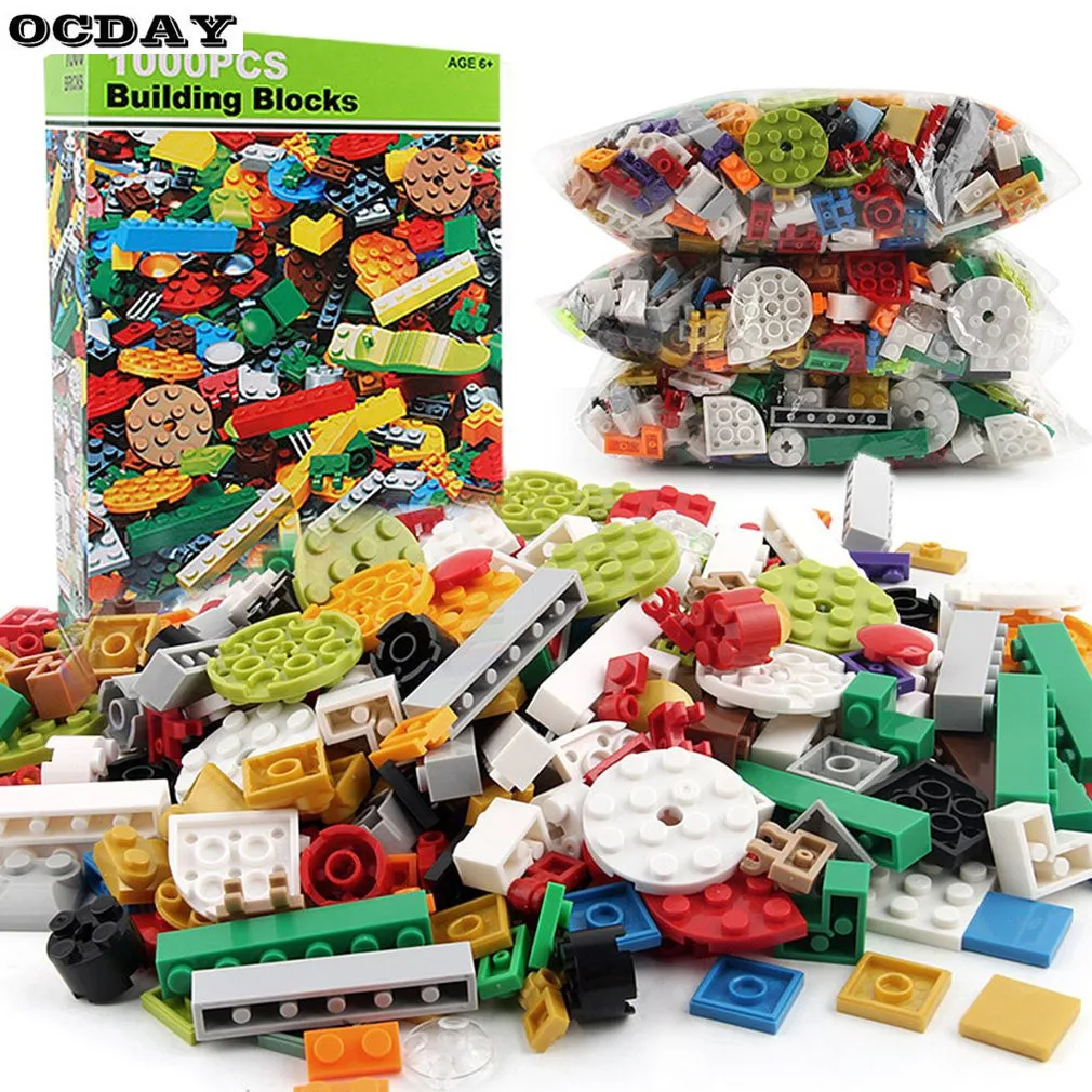 

Hot! 1000PCS Building Blocks DIY Creative Design Bricks Educational Building Block Constructor Set Toys For Kid Birthday Gift