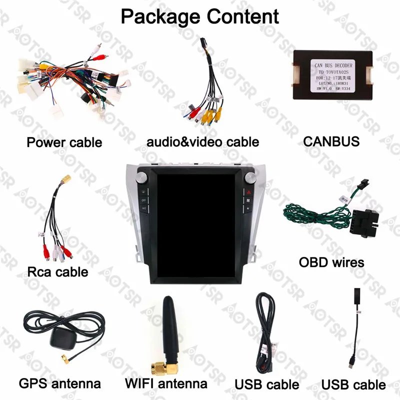 Cheap Aotsr Tesla style 12.1" Android Car NO DVD Player GPS Navigation Stereo In-dash for Toyota Camry Aurion 2015-2017 Multimedia 7