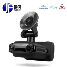 JUEFAN Multifunction car dvr gps dvr radar detector Overspeed prompt FHD1296P Recorder Russian Language Car Camera dash camera