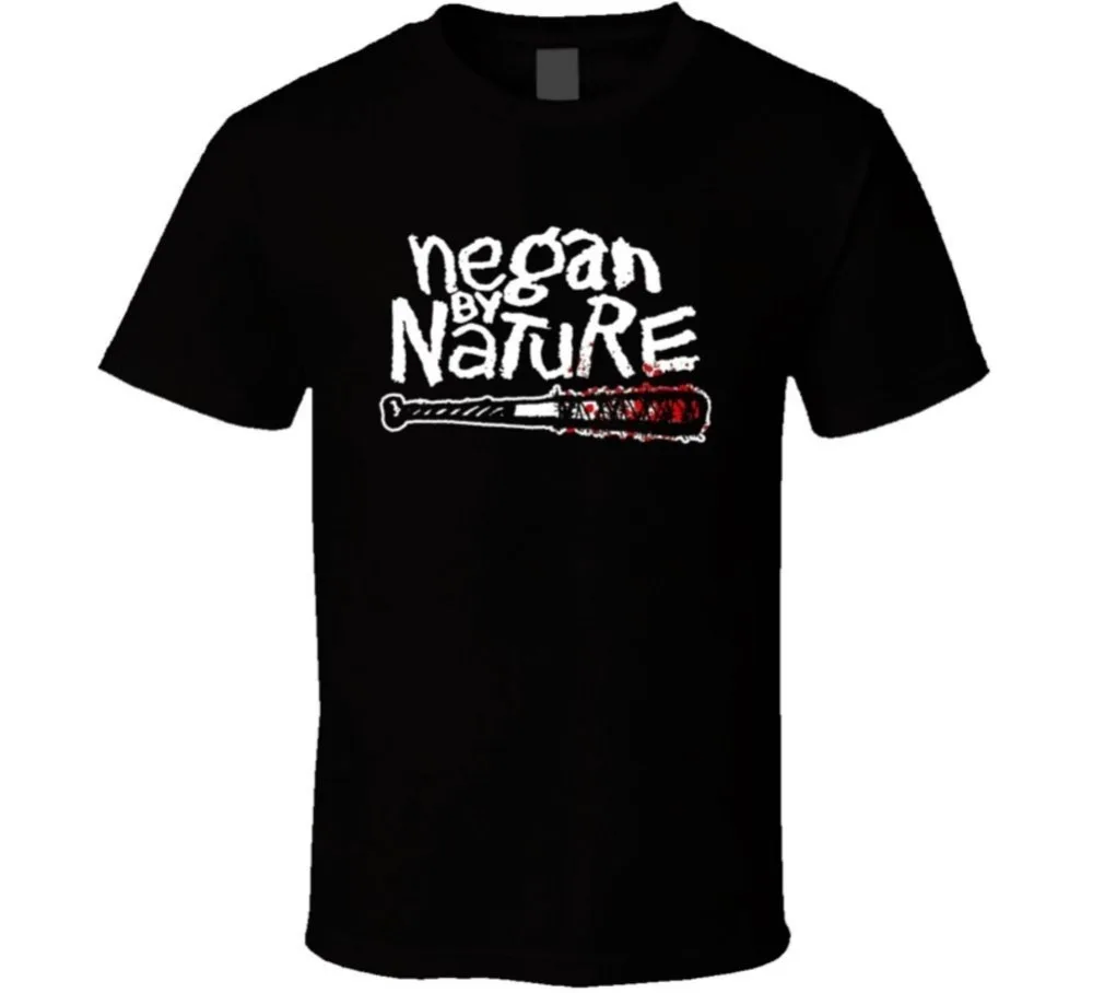 

New 2017 Fashion T Shirts Novelty O-Neck Short-Sleeve Tees Twd Comic Horror Tv Show Negan By Nature Hip Hop Funny For Men