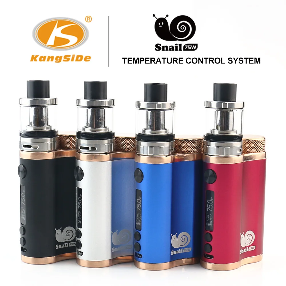 100Original Kangside Snail 75w Box mod e cigarette Vaporizers Vape Pen